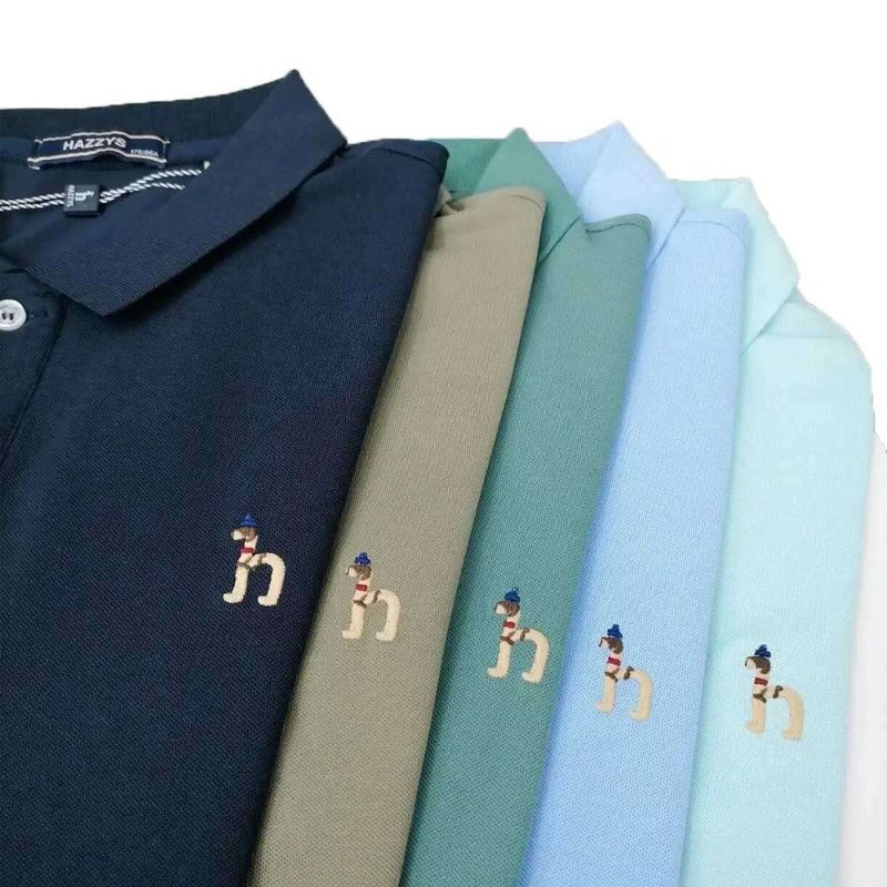 New Design Custom Embroidered Logo 95% Cotton 5%spandex Man Golf Business Uniform Solid Color Polo Shirt