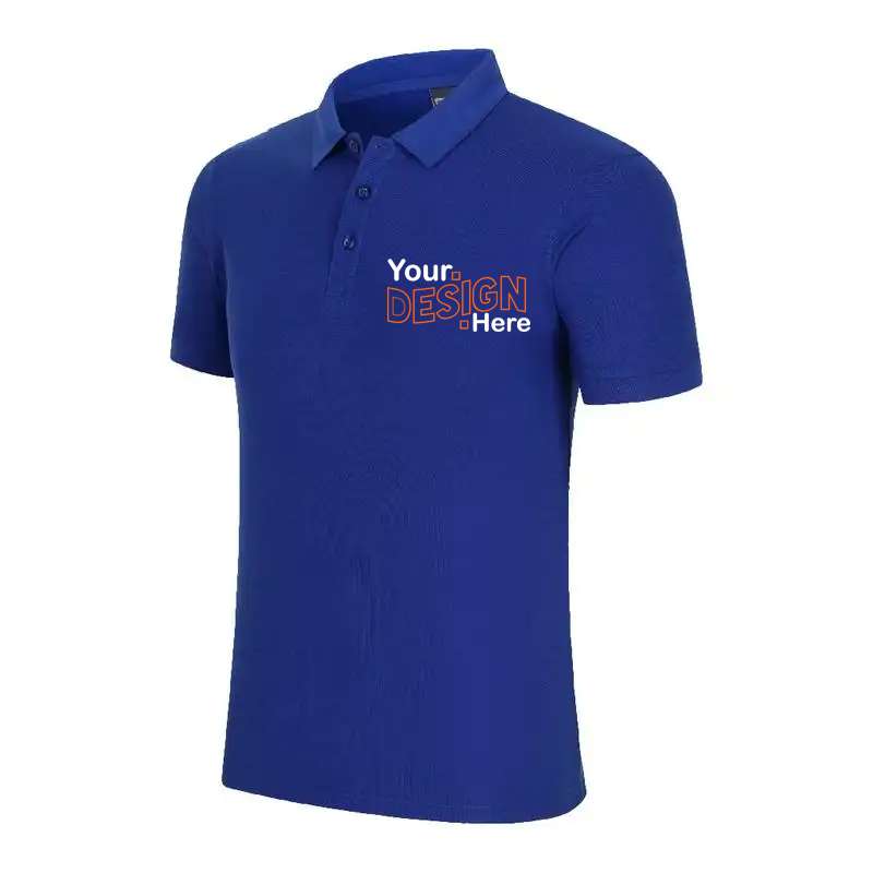 New Design Custom Embroidered Logo 95% Cotton 5%spandex Man Golf Business Uniform Solid Color Polo Shirt