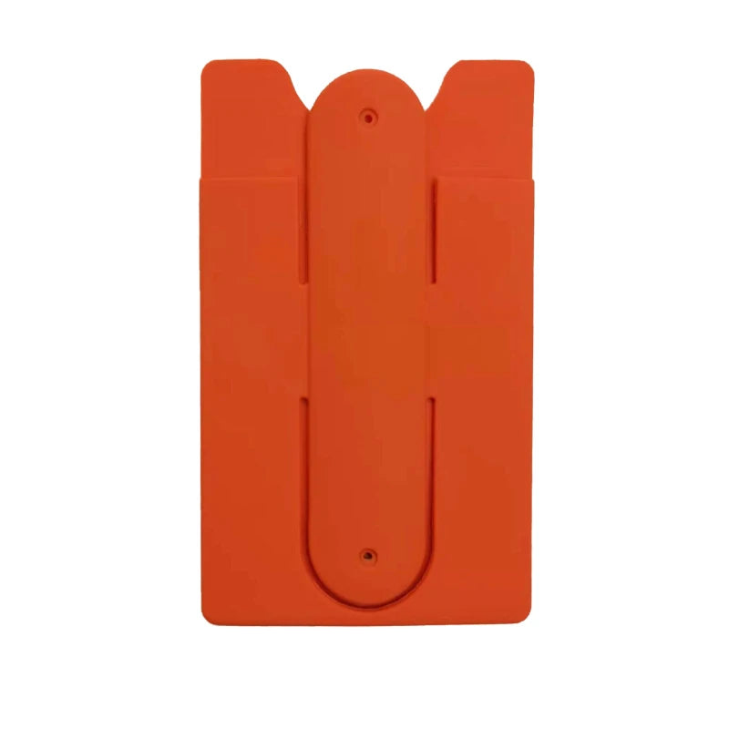 Wholesale Silicone phone support custom logo rubber phone wallet card holder with stand