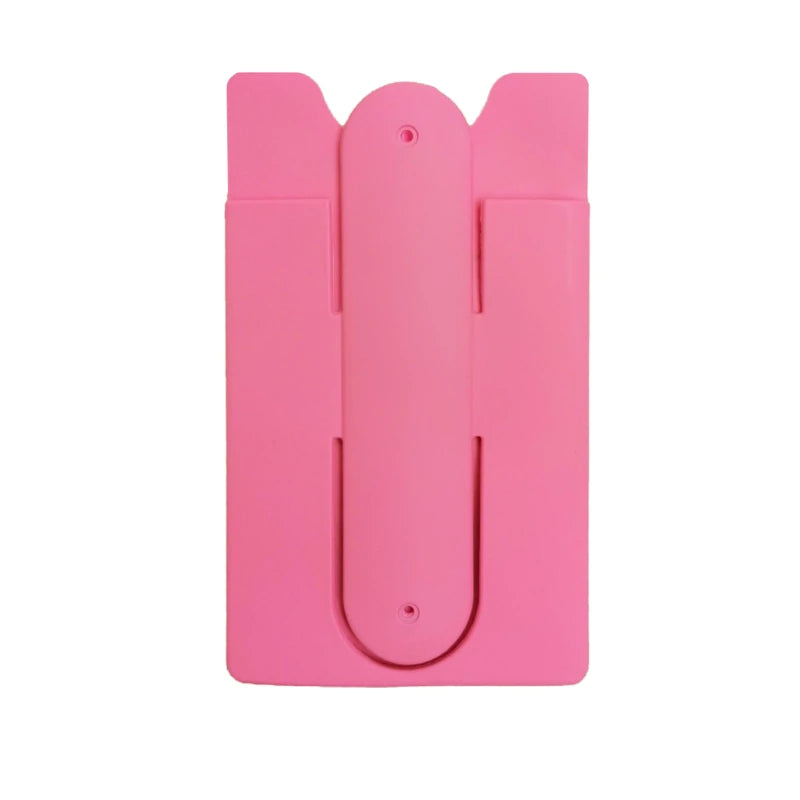 Silicone phone pouch with ring stand custom logo phone wallet card holder with stand