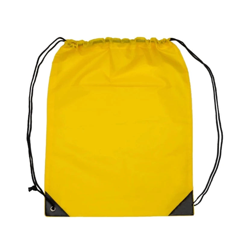 Logo Printing Draw String Shopping Nylon Recycled 210D Gift Backpack Waterproof Polyester Custom Logo Drawstring Bag