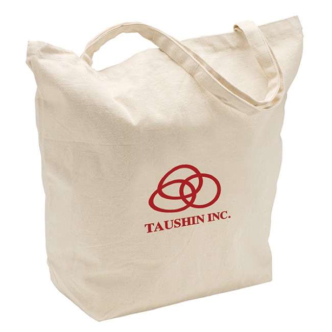 Beige Reusable Supermarket Grocery Promotion Carry Fabric Tote School Shopping Cotton Handle Bag