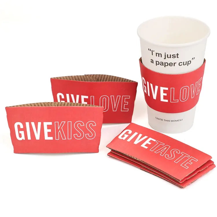 Kraft Paper Hot Cup Sleeve Jacket Holder