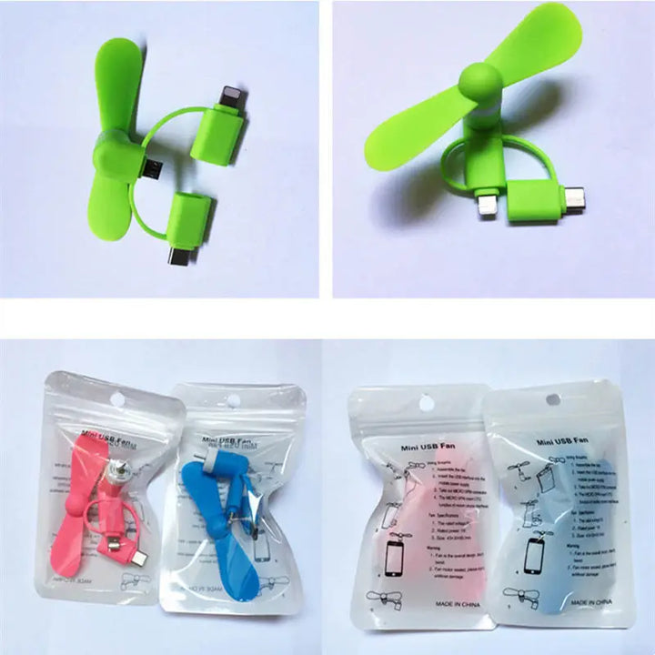 Factory Direct Creative Mini Phone fan Android TYPE-C Apple mobile USB portable mini fan can be customized logo