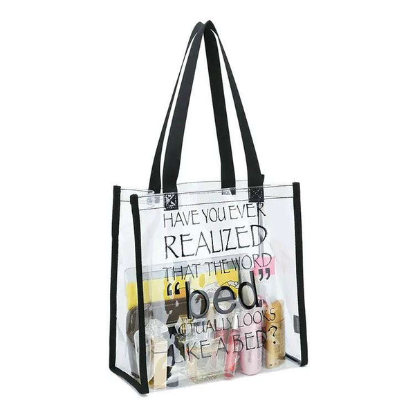 Tote Shopping Bag Custom Pu Pvc Eva Plastic Pvc Clear Tote Shopping Bags