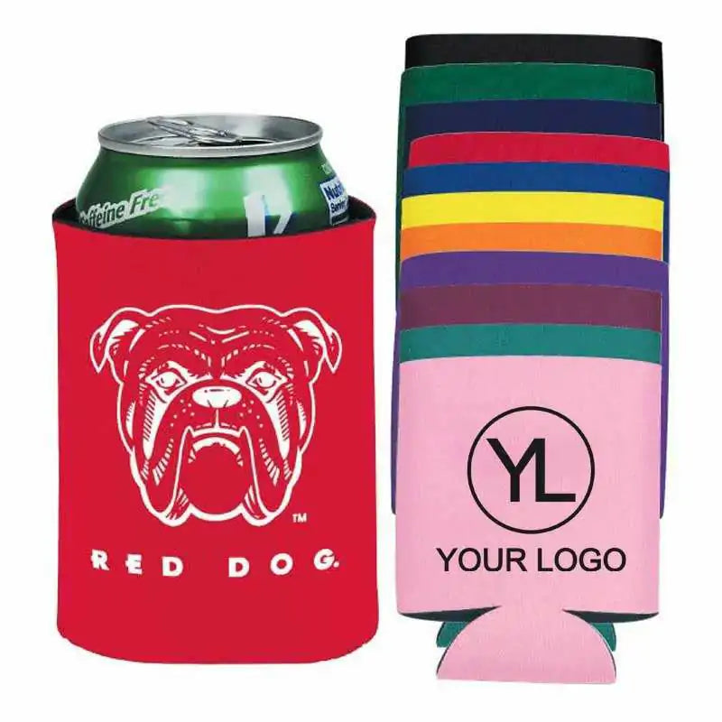 Custom logo 12oz bottle cooler sublimation blank neoprene beer sleeve cover slim can stubby holder stubbie holders