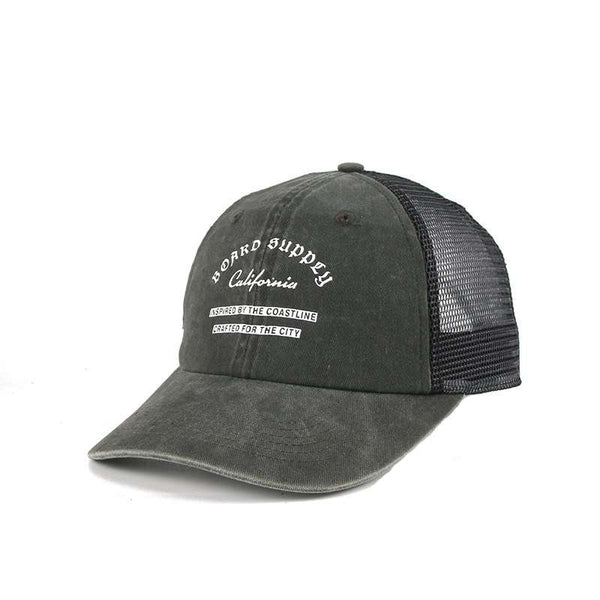 OEM Wholesale Customized Embroidery Patch 5 Panels Trucker Hats Custom Embroidered Cotton Pre-curved Mesh Hats