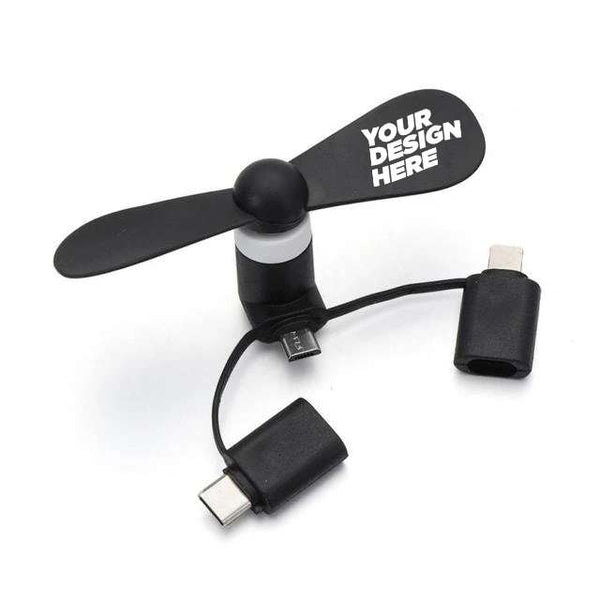 Custom logo Mini Soft Leaf Fan Cellphone Fan 2 in 1 Iphone Android Portable Low Noise cooling Micro USB fan Custom Pattern