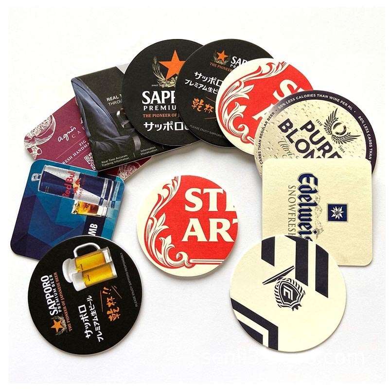 Promotional Reusable Personalised Cheap Cardboard Drink Coasters Cardboard Beer Coasters