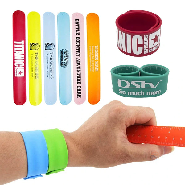 Custom Silicone Slap Bracelets - Personalized Rubber Wristbands- Customized for Party Favors, Birthday, Classroom Rewards, Carnival Prizes, Wrapping Paper Customizable